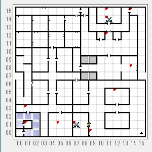 方眼紙マッピング 幽霊屋敷:B1F