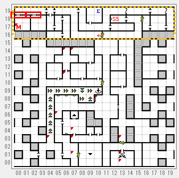 ウィザードリィ・外伝 五つの試練 五つの試練 旅人の財産 鉱山2F(B02) 攻略マップ | dezikomoeのプレイ日記